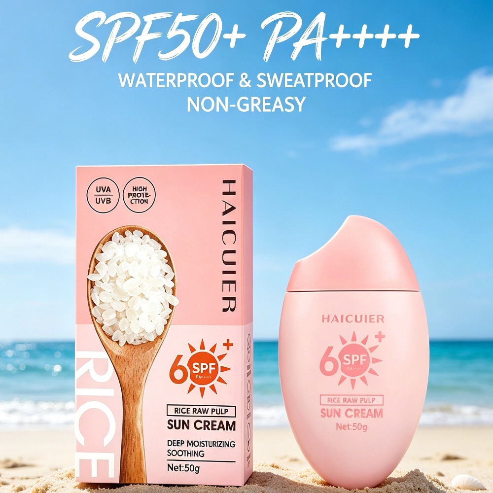 Spf 50 Sunscreen - SPF50+ Sunscreen Rice Raw Pulp Moisturizing