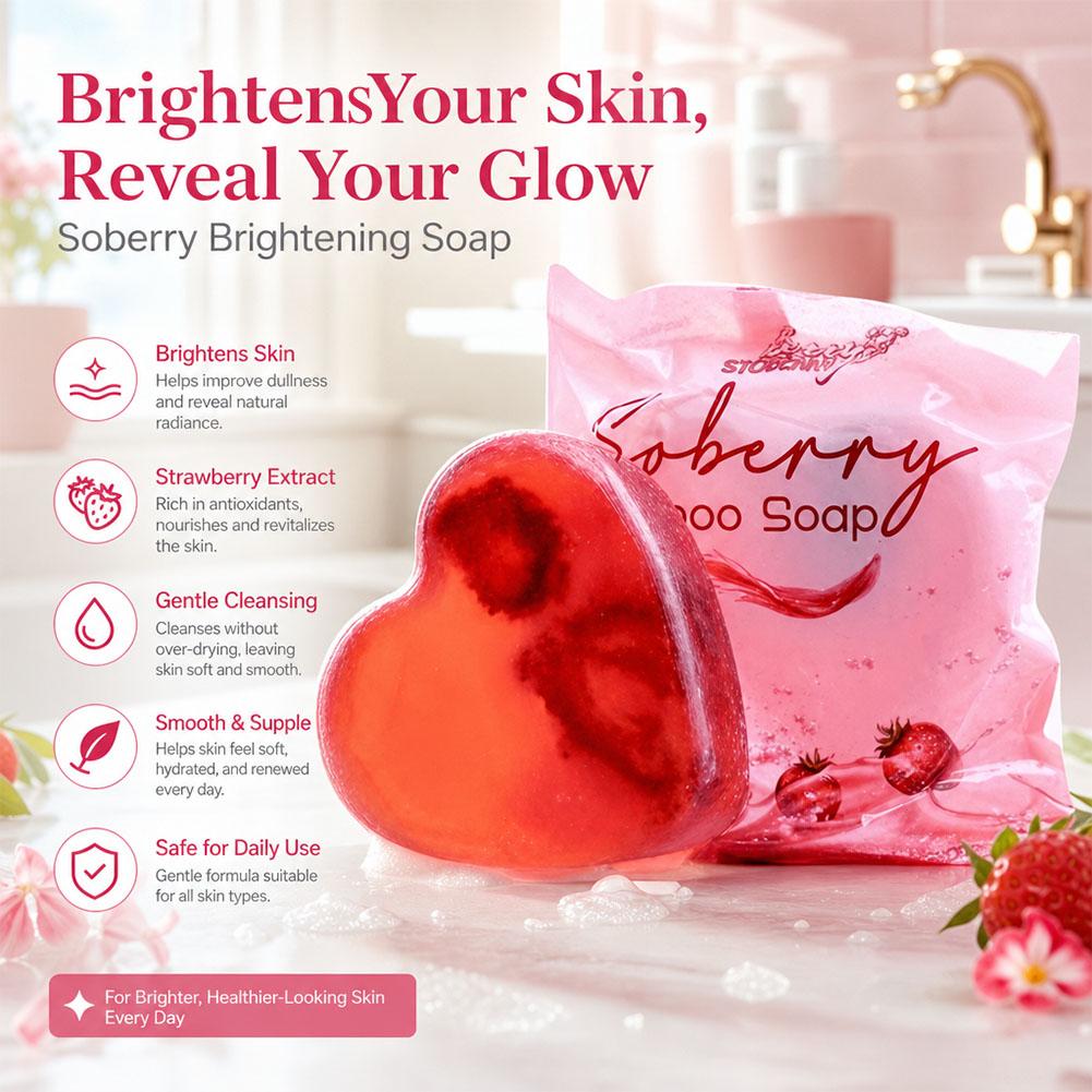 Strawberry Scented Bath Soap S - Skincare Exfoliating ulasan dan harga
