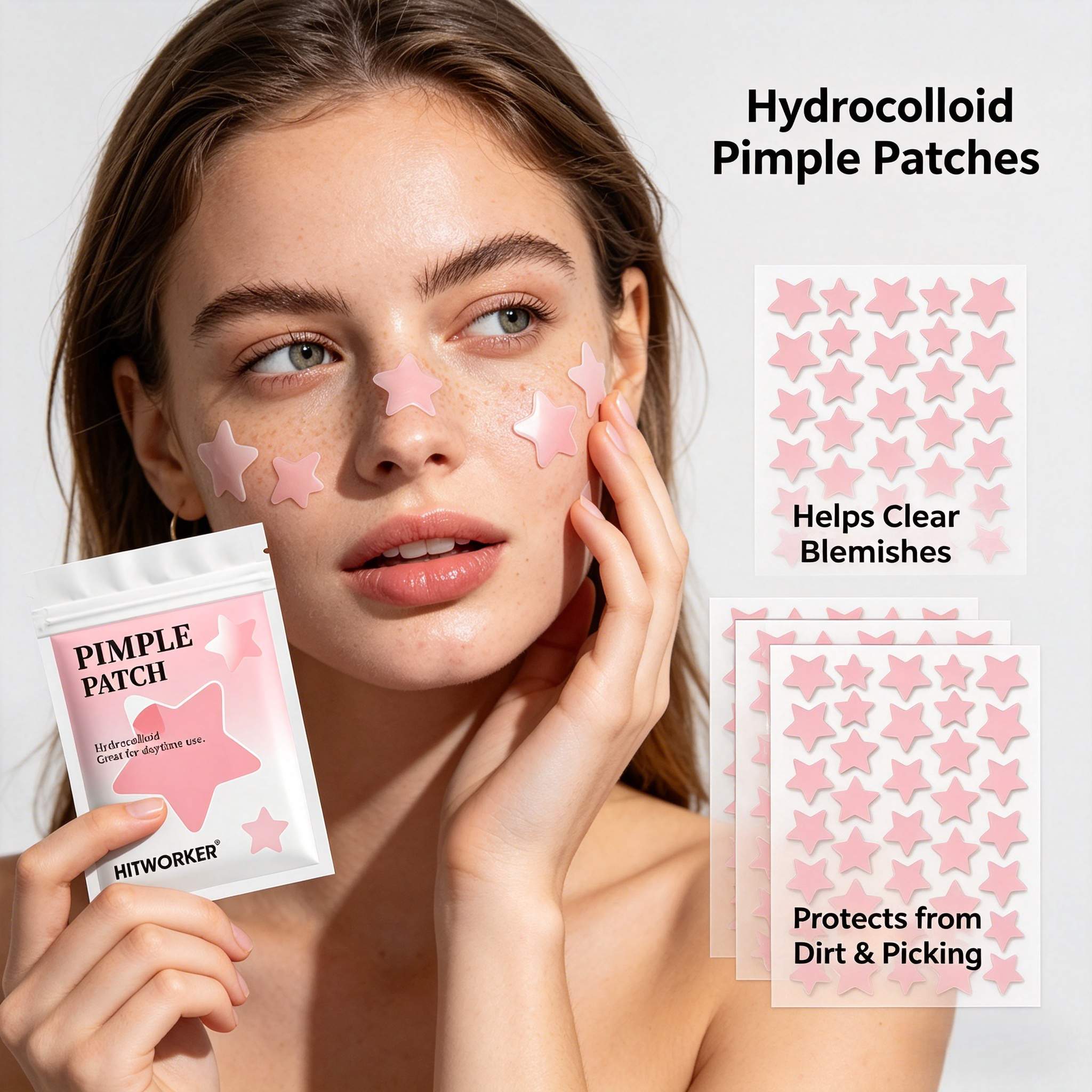 600pcs Pink Star Acne Patches, - Tea Tree Spot Treatment ulasan dan harga