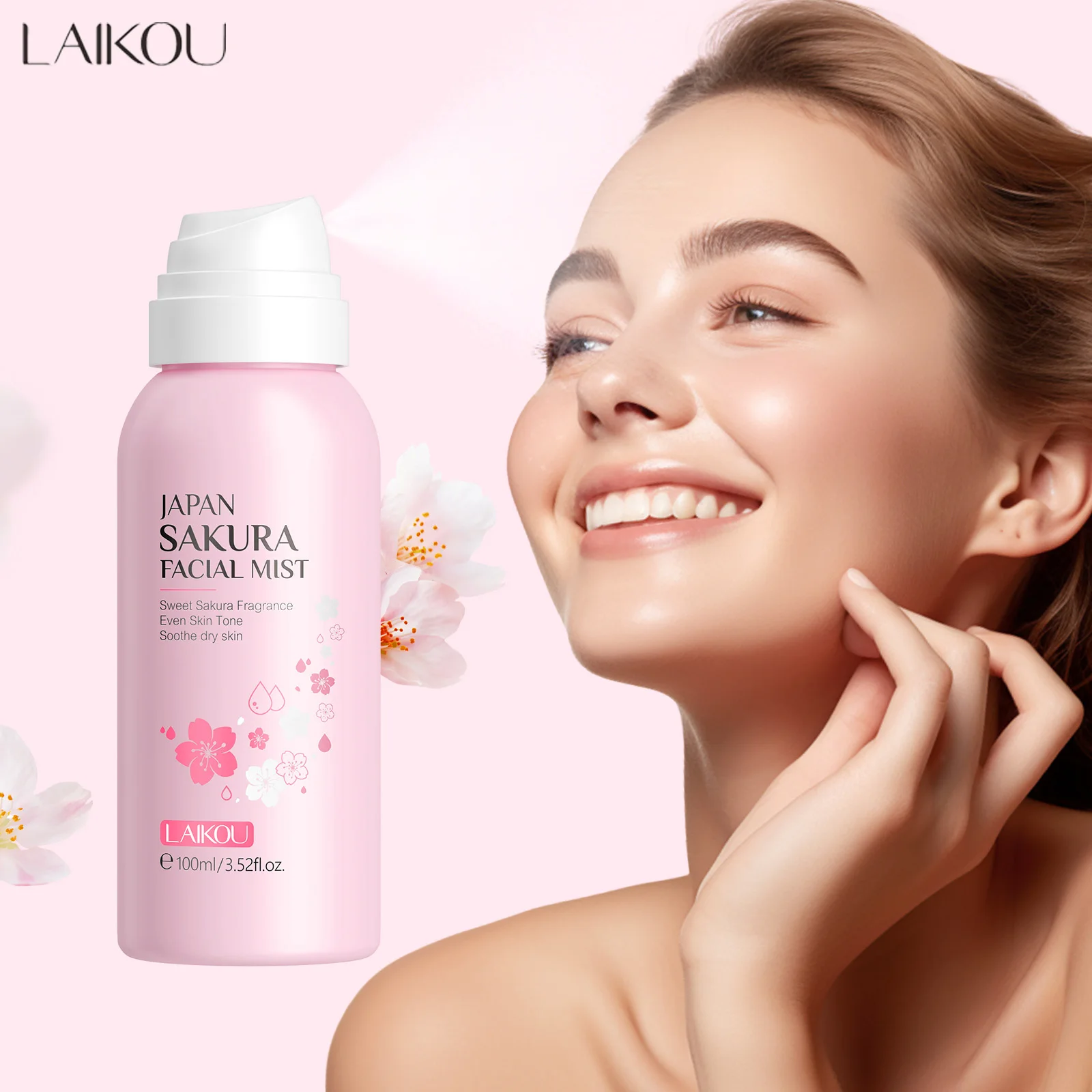LAIKOU Sakura Facial Mist Brig - Skincare Niacinamide ulasan dan harga