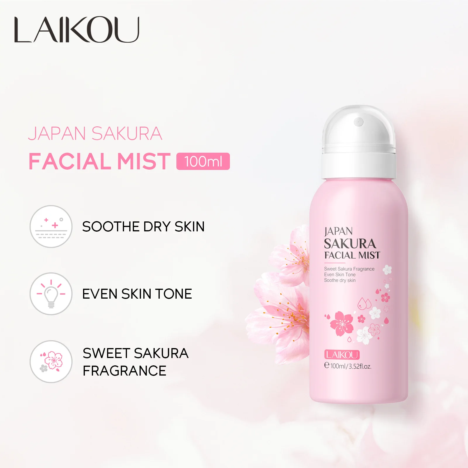 LAIKOU Sakura Facial Mist Brig - Skincare Niacinamide ulasan dan harga