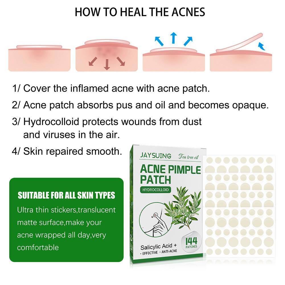 Tea Tree Oil Acne Patch 144Pcs - Tea Tree Spot Treatment ulasan dan harga