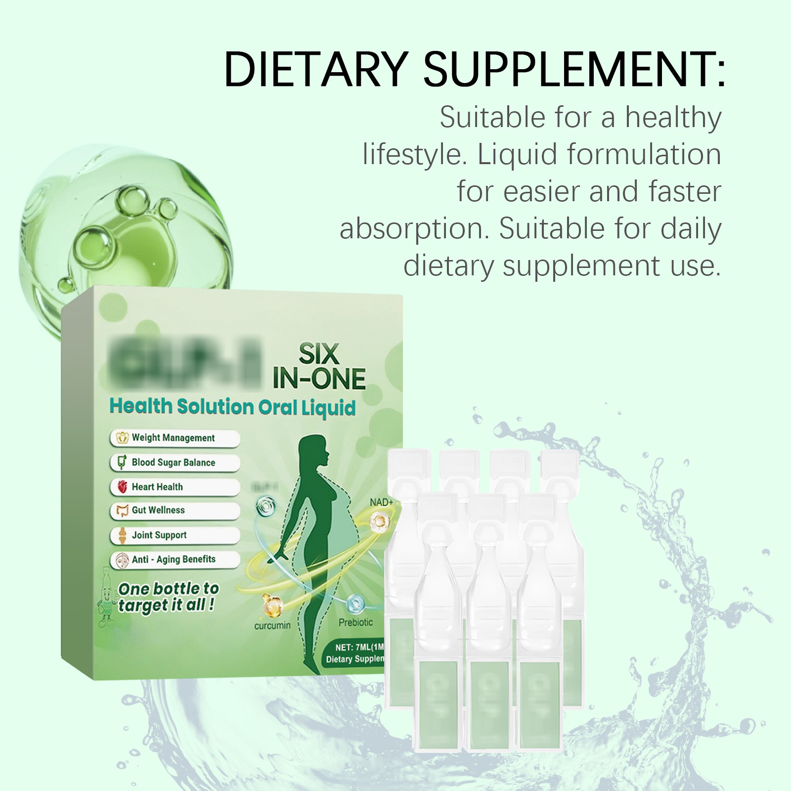 GLP-1 Six in One Slimming Drop - Skincare X7 ulasan dan harga